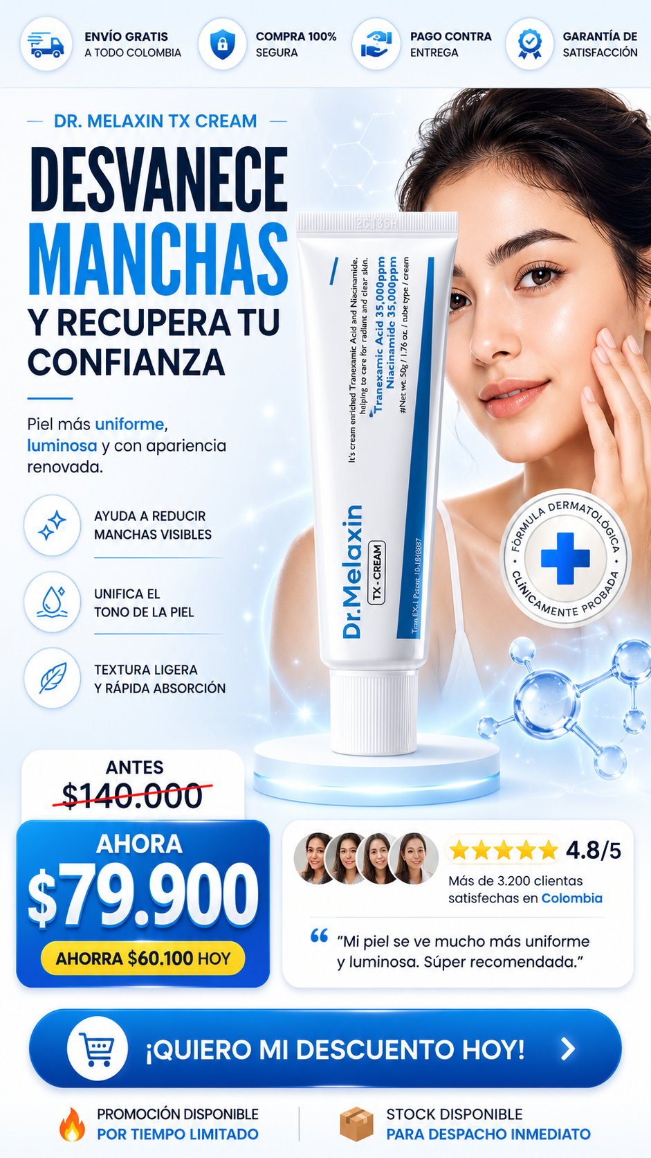 DR MELAXIN TX CREAM + OBSEQUIO