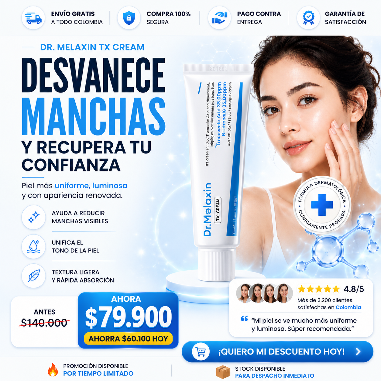 DR MELAXIN TX CREAM + OBSEQUIO